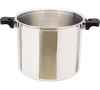 Marmite à pression 22L - En aluminium - Alliage d'aluminium - Pression de fonctionnement : 90 kPa - Équipée d'un manomètre - Adaptée aux cuisinières à gaz et au camping - Couleur : argent