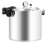 Marmite à pression antidéflagrante - 22 litres - Corps en alliage d'aluminium - Pression de 90 kPa - Équipée d'un manomètre - Dimensions : 32 x 28 cm - Couleur : argent