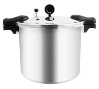 Marmite à pression - Autocuiseur - 22 litres - Marmite en aluminium - Pression de fonctionnement : 90 kPa - Équipée d'un manomètre et de soupapes de sécurité - Pour usage domestique, camping, caravani