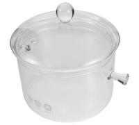 Marmite à Soupe en Verre 1900ml avec Couvercle et Doubles Poignées | Verre Transparent, Compatible Gaz Induction Électrique, Nettoyage Facile, Usage la Cuisine et Plaque