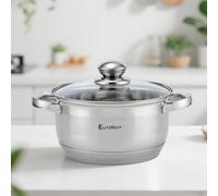 Marmite à soupe épaisse, casserole en acier inoxydable pour usage domestique, convient pour les plaques à induction et les cuisinières à gaz, multifonction pour bouillir la soupe, les nouilles, la bou