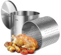 Marmite à soupe Marmite à sauce 94,6L Cuisson Acier inoxydable Sauces Couvercle de panier