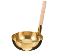 Marmite à Soupe Multi-usages 2l en Acier Inoxydable, Poignée Bois | Surface Antiadhésive, Facile à Nettoyer, Format Or, pour Nouilles, Lait, Pâtes, Cuisson Quotidienne