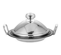 Marmite à Tajine en Acier Inoxydable 26cm avec Couvercle Dôme Vapeur Signature Argent