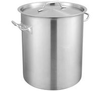 "Marmite - Acier inoxydable 39,7 L - Grande marmite à soupe avec passoire - Marmite à asperges et à sauce - Marmite à induction pratique pour les grands ingrédients - 350 x 410 mm"