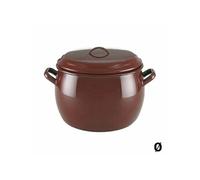 Quid Faitout Classique bombé avec couvercle 18 cm, marron acier émaillé