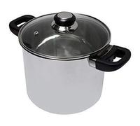 Marmite Baumalu Inox 24 cm avec couvercle verre, poignées bakélite, induction