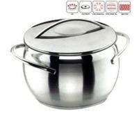 Marmite Belly en inox + couvercle - D: 20 cm