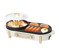 Marmite éLectrique Avec Gril, Marmite éLectrque 2 En 1, Marmites Chinoise | Marmites éLectrique 220 V 1700W, Barbecue CoréEn Pour Petites RéUnions De Famille De Trois à Six Personnes