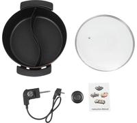 Marmite électrique - Réchaud de table/poêle électrique - Capacité 6 l - 5 niveaux de température - Revêtement antiadhésif - Pour 3 à 4 personnes - Rose