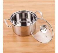 Marmite en acier inoxydable, cocotte individuelle pour la cuisson de la soupe, des nouilles, de la bouillie, convenant pour la plaque à induction, le gaz, la cuisinière électrique en céramique, usage 