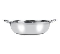 Marmite en Acier Inoxydable épais 27cm à Deux Compartiments (34CM) | Répartition uniforme de la chaleur, Manipulation facile, danger pour diverses tables de cuisson, Excellent polissage,