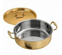 Marmite En Acier Inoxydable Robuste, Or, 32CM | Compatible cuisson, Cocotte Hot Pot, Casserole, Familles