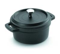 LACOR 25910 FAITOUT AVEC COUVERCLE ROND ALUMINIUM FONDU NOIR 10 CM Noir G