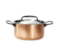 Marmite en cuivre pour induction O 16 cm Prima Matera avec couvercle de marmite en inox de Buyer