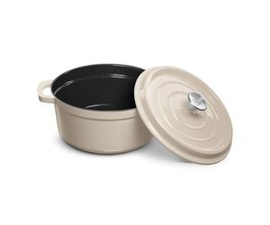 Marmite en fonte émaillée grand feu 3,5 l, blanche