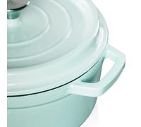 Marmite en fonte émaillée grand feu 3,5 l bleu clair