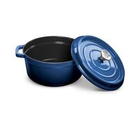 Marmite en fonte émaillée grand feu 3,5 l bleu foncé