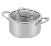 Marmite en Inox avec Couvercle Ninja EverClad C90422EUI, 22 cm, Tri-Ply, Tous Feux dont Induction, Four 300°C