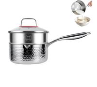 Marmite en titane antiadhésive, non revêtue, inoxydable, rapide et uniforme | Casserole pour soupe, lait, repas pour enfants, cuisine, restaurant, ménage, collation, boulangerie,