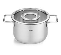 Fissler Faitout haut Pure Collection 24 cm – Acier inoxydable, couvercle verre, 5,7 l