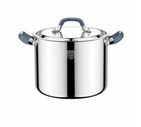 Marmite Haute Non Revêtu, 28CM | Induction, Marmite Traiteur, Robuste, Casserole avec Cvercle