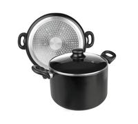 IBILI Marmite Inducta – Aluminium antiadhésive, 16 cm, couvercle en verre, compatible induction