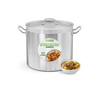 Marmite Inox 30 QT (27 L) avec Couvercle - Faitout Acier Inoxydable 18/8 - Induction