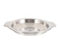 Marmite Inox 304 à Double Poignées, Fond Plat 33x28,5x5,5cm | Surface Antiadhésive Lisse, Cuisson Haute Température, Compatible Induction ou Gaz, Camping et Restaurants