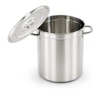 Marmite Inox 35 L avec Couvercle, Faitout Induction Professionnel Traiteur