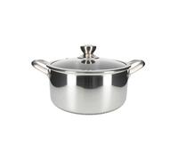 Marmite Inox Premium avec Revêtement Intérieur Antiadhésif en Nid d'Abeille 28cm Cheffinger Argent Argent G