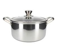 Marmite Inox Premium avec Revêtement Intérieur Antiadhésif en Nid d'Abeille 28cm Cheffinger Argent Argent G