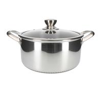 Marmite Inox Premium avec Revêtement Intérieur Antiadhésif en Nid d'Abeille 28cm Cheffinger Argent Argent G