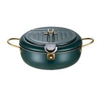 Marmite profonde 2,2 L en acier inoxydable anti-adhésif amovible | Grille de vidange d'huile pour poêle à frire profonde pour le camping, la maison, la cuisine, les ailes de poulet