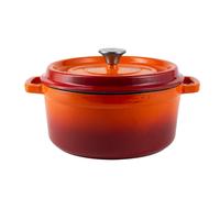 Marmite rétro en fonte avec couvercle 4,3 l Orange Ombre Vintage Cuisine