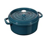 Marmite ronde, bleu mer O 24 cm Staub