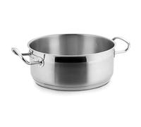 Marmite basse - rondeau induction en inox 18/10 - ø 32 cm eco chef inox G