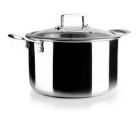 Ibili Marmite Triply Natural 24 cm, tricouche compatible induction, argent