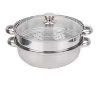 Marmite Vapeur, Ustensiles De Cuisine En Acier Inoxydable, Marmite Vapeur 2 Couches 27cm/11in Avec cuiseur vapeur inox