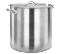 Marmite - vidaXL - 98 L - Acier inoxydable - Couvercle inclus - Compatible induction