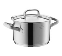 Marmite WMF Gourmet Plus grande 20 cm, couvercle en métal avec ouverture vapeur, à viande induction 3,9 l, acier inoxydable Cromargan mat, pâtes graduation interne.