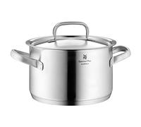 Marmite WMF Gourmet Plus grande 24 cm, couvercle en métal avec ouverture vapeur, marmite à viande induction 5,7 l, acier inoxydable Cromargan mat, graduation interne