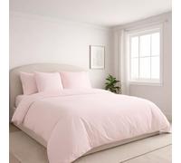 Marmot'Zzz Housse de Couette zippée sur Les côtés - House de Couette 240 x220 Coton - Housse de Couette Ouverture 3 cotes - Parure de lit 220x240 avec 2 taies 65 cm (Rose, 220x240)