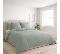 Marmot'Zzz Housse de Couette zippée sur Les côtés - House de Couette 240 x220 Coton - Housse de Couette Ouverture 3 cotes - Parure de lit 220x240 avec 2 taies 65 cm (Vert, 220x240)