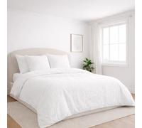 Marmot'Zzz Housse de Couette zippée sur Les côtés - House de Couette 260 x240 Gaze de Coton - Housse de Couette Ouverture 3 cotes - Parure de lit 240x260 avec 2 taies 65 cm (Blanc, 240x260 cm)
