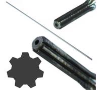 Marpol Tige de transmission interne 7 rangées dents Ø8 mm 153 cm pour débroussailleuse tondeuse de rechange