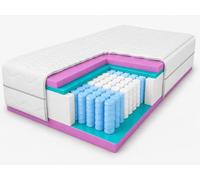 MARPUR Lambada Matelas à ressorts ensachés 7 zones 90 x 200 cm Dureté H3 Hauteur env. 15 cm Couleur : blanc