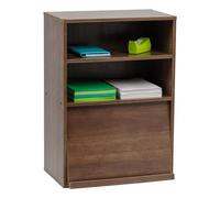 Marque Amazon - Movian 531488 Meuble de rangement 2 étagères et une niche à porte rabattable en bois MDF, Engineered Wood, Chêne Brun, CHR-1