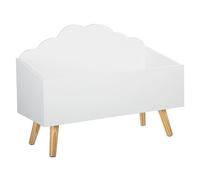 marque Atmosphera, créateur d'intérieur Coffre à jouets en bois pour enfant nuage blanc.