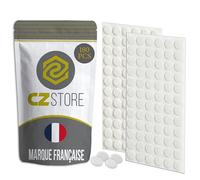 ✮MARQUE FRANCAISE✮-CZ Store®-scratch autocollant|180PCS|✮✮GARANTIE A VIE✮✮-autocollant pastille|TAILLE 10MM| double face pour decoration/cadres/photos/couture- blanc